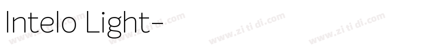 Intelo Light字体转换